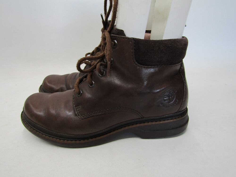 Timberland Womens Size 5.5 M Brown Leather Laces Ankle Fashion Boots